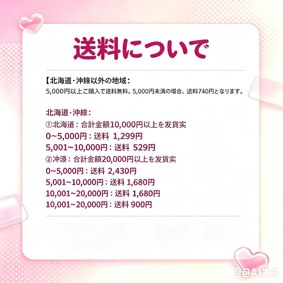 [K01]送料について